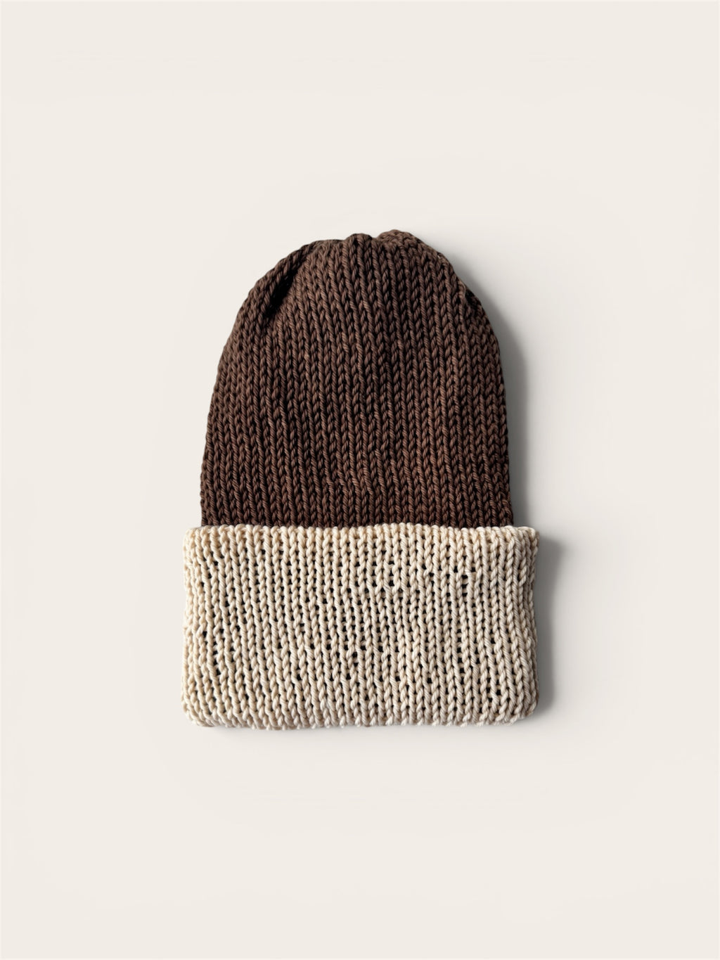 Two-toned knit beanie