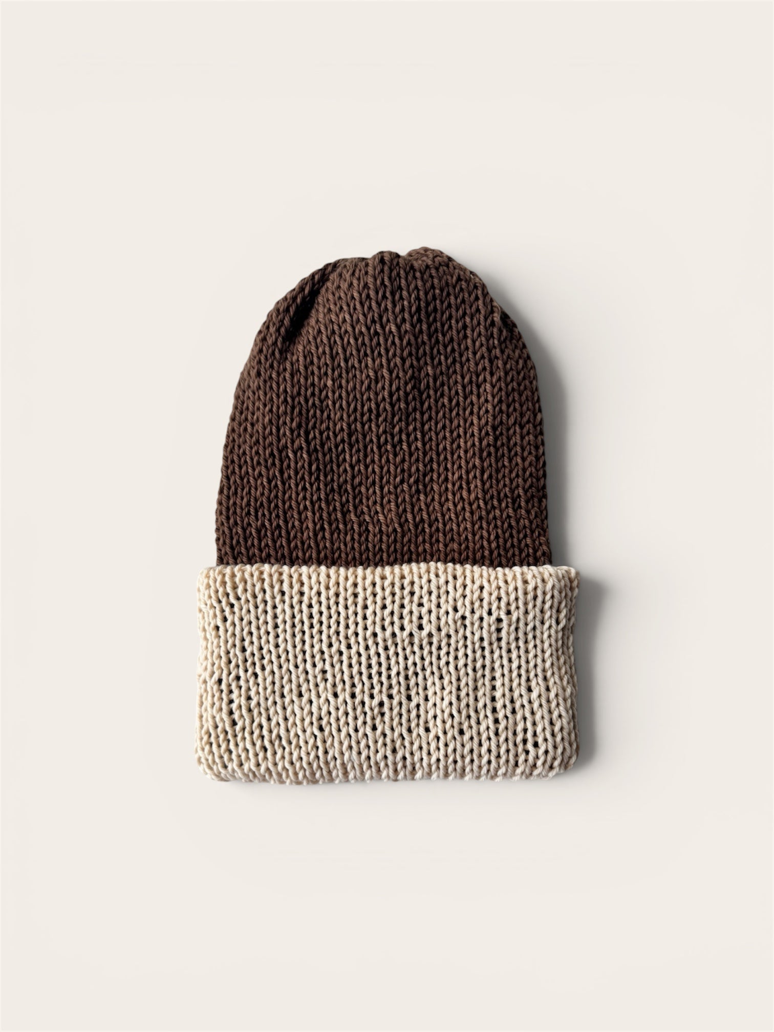 Two-toned knit beanie