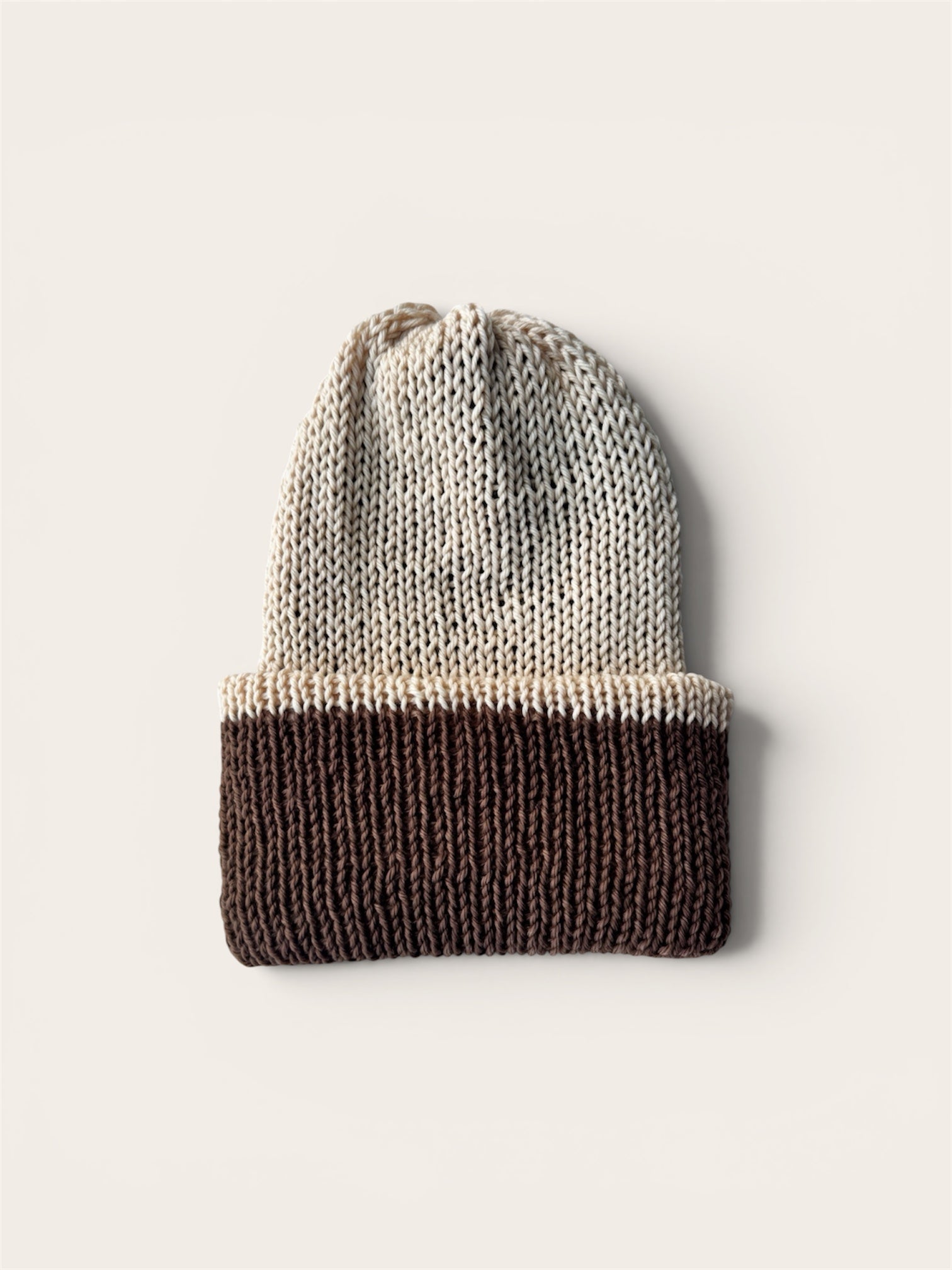 Two-toned knit beanie